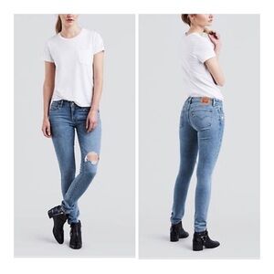 Levi’s 711 Deconstructed Women’s  Blue Women’s Skinny Jeans Size 29 NWT